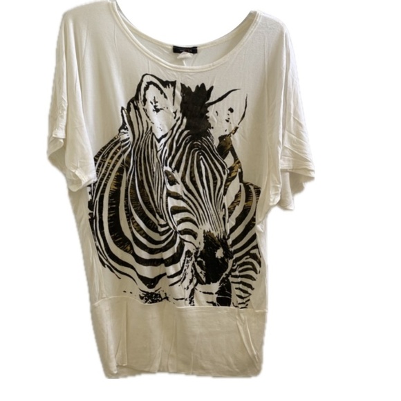 Zebra Shirt Top Size: Medium - Picture 1 of 6